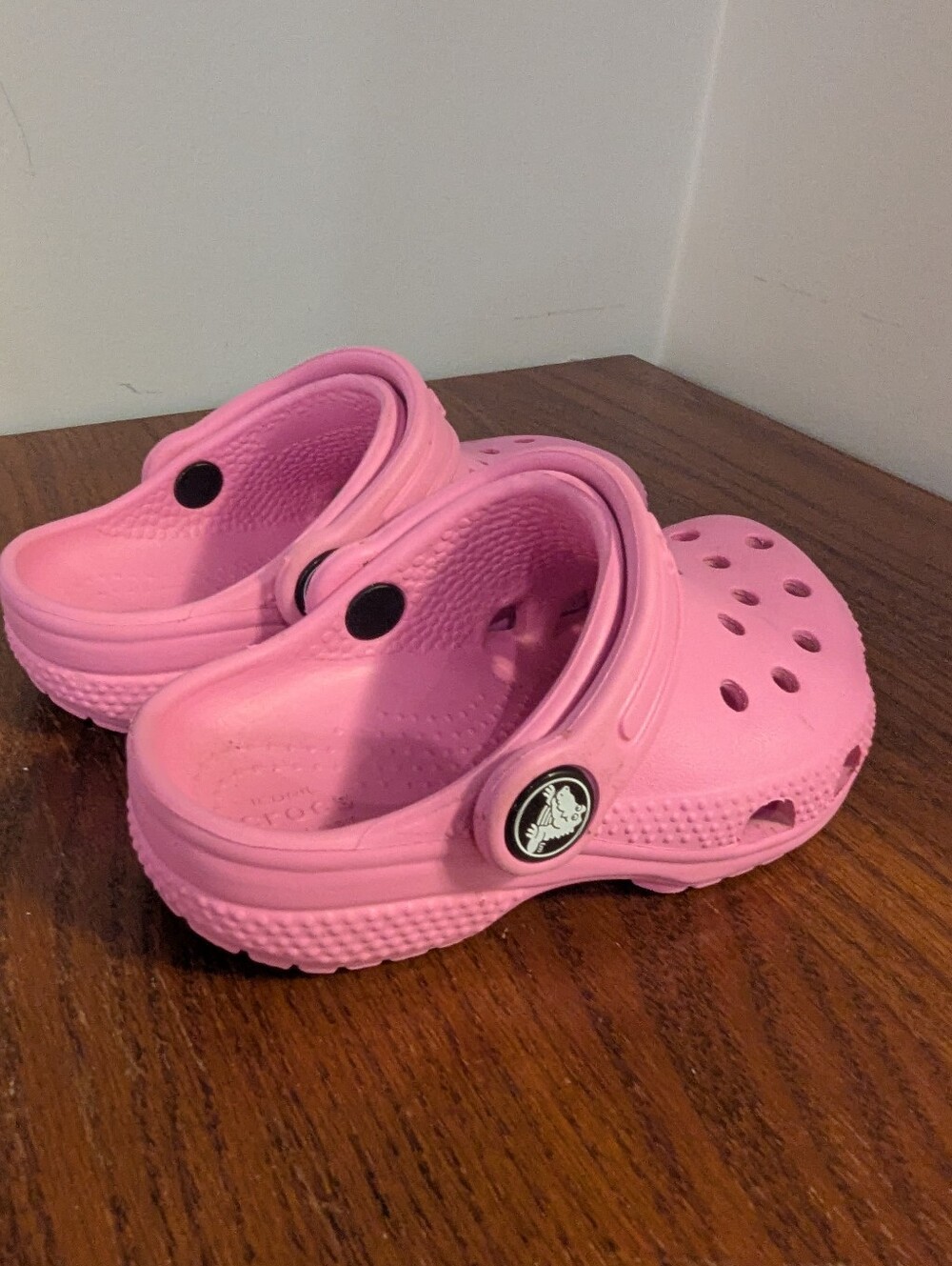 Crocs Classic Clog Kids' Sandals Pink Toddler Size C7 Like New - Picture 8 of 15
